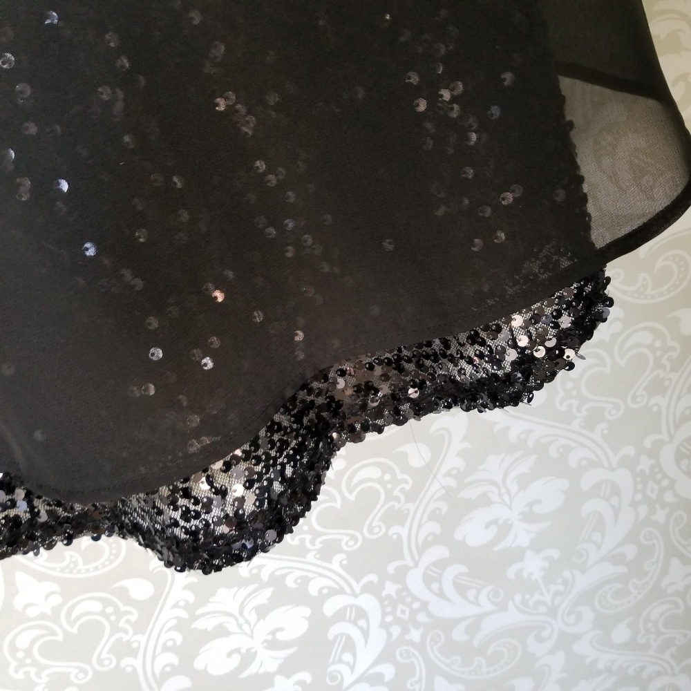 Cache Black Sequined Sleeveless Top Sz Xs - image 3